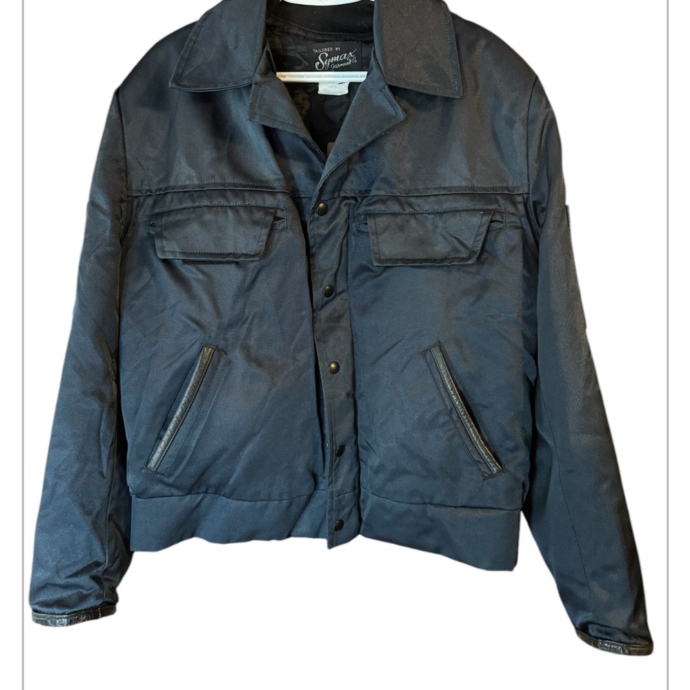 Signature vintage Men's navy blue bomber Jacket